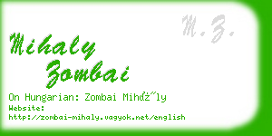 mihaly zombai business card